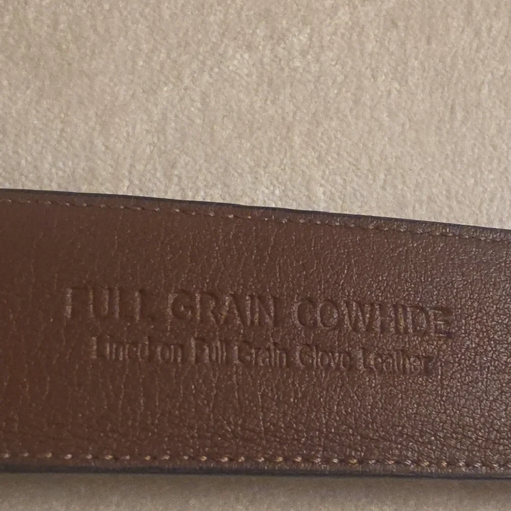 Preston & York Full Grain Cowhide Leather Classic Black Belt with Gold Buckle